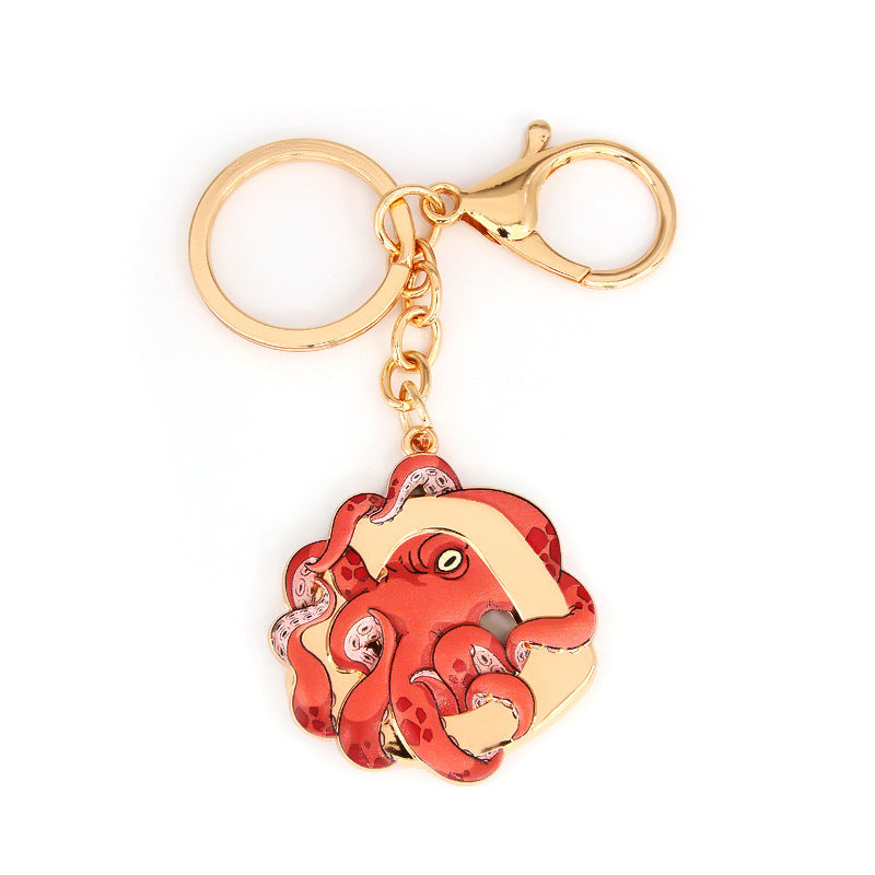 Metal 26 Letters & Animal Keychain