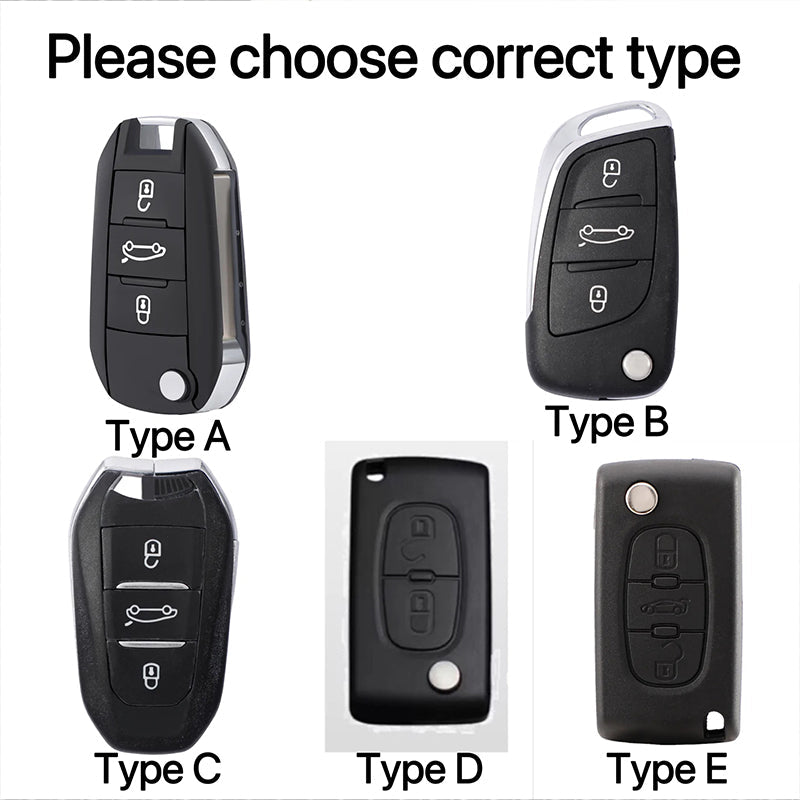 Peugeot Car Key Case Rhinestones Keychain