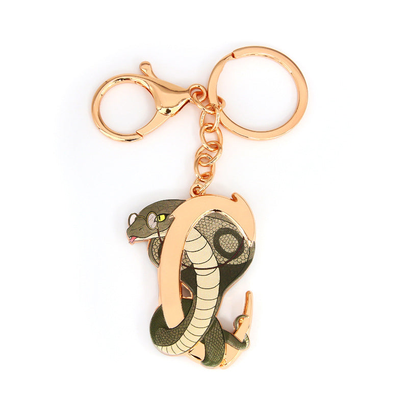 Metal 26 Letters & Animal Keychain