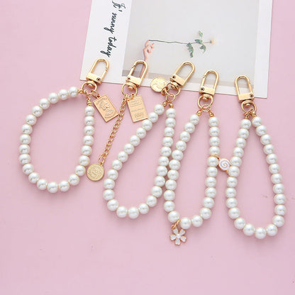 Pearl Chain Key Pendant