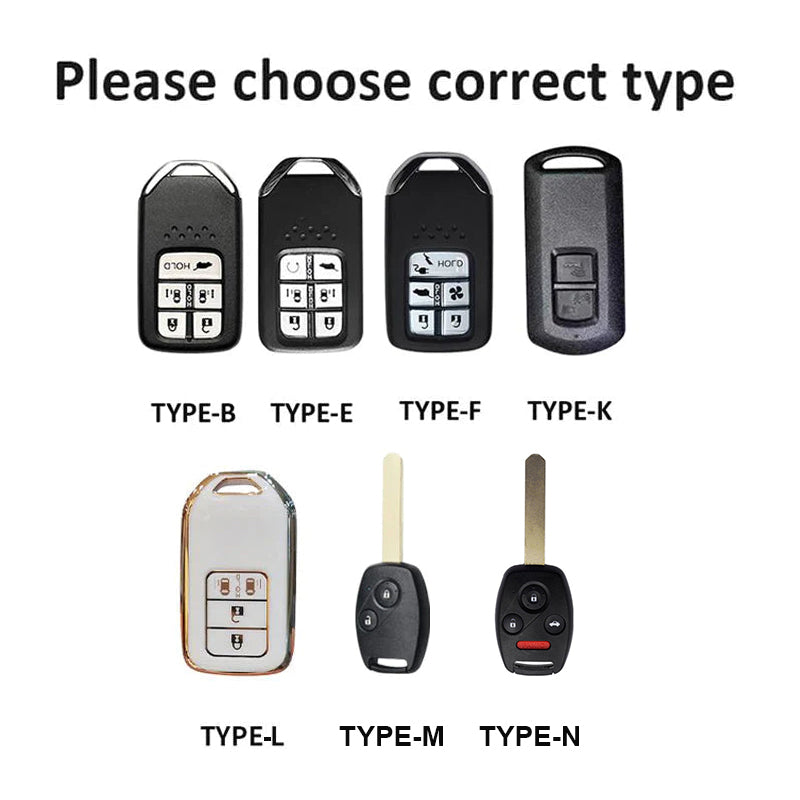 Honda Car Key Case Rhinestones Keychain