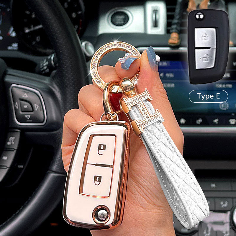 Nissan Car Key Case Rhinestones Keychain