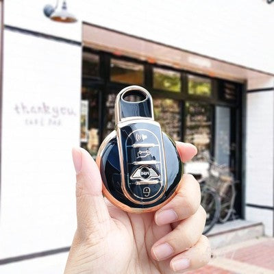 Mini Car Key Case Rhinestones Keychain