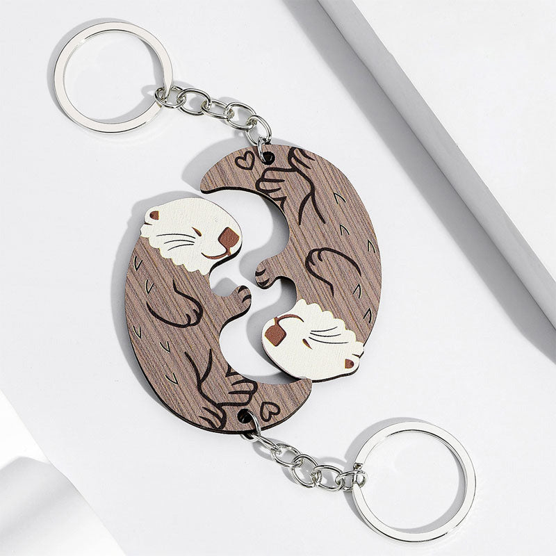 Couple Animal Key Ring Pendant