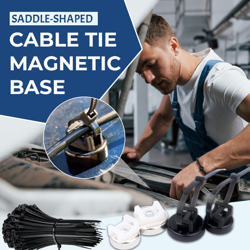 Magnetic cable tie buckle