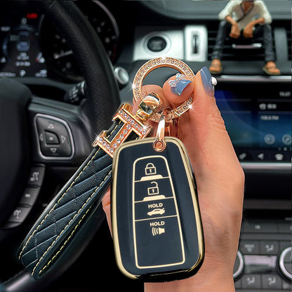 Toyota Car Key Case Rhinestones Keychain