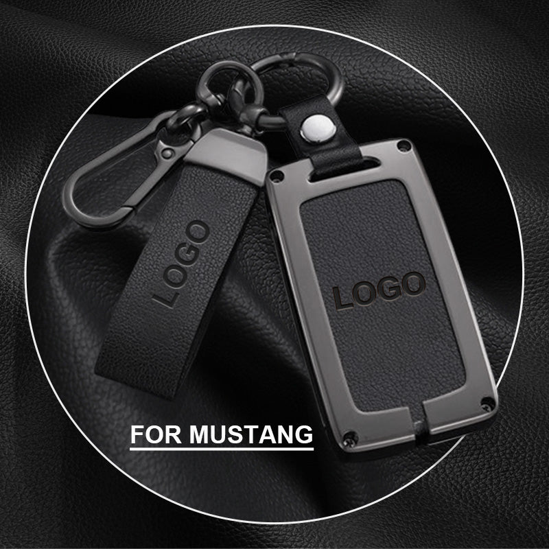 For Mustang Genuine Leather Key Cover