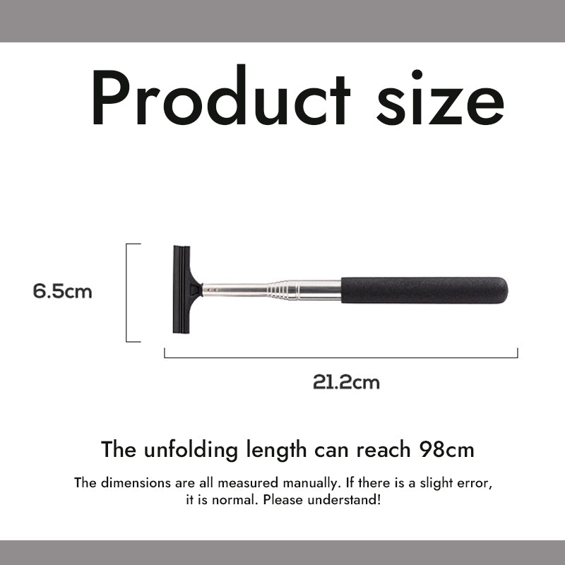 Retractable car rearview mirror wiper