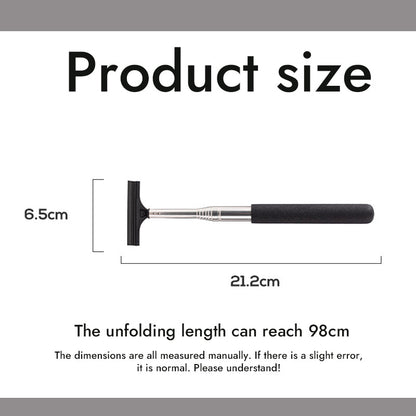 Retractable car rearview mirror wiper