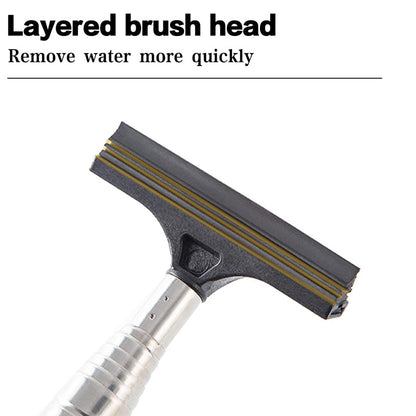 Retractable car rearview mirror wiper