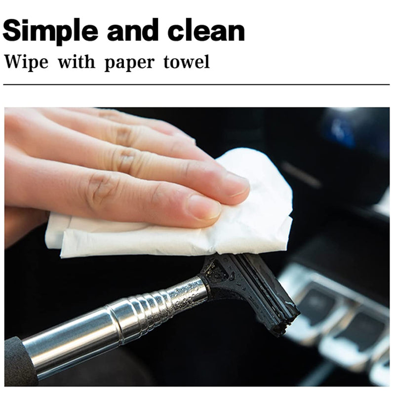 Retractable car rearview mirror wiper