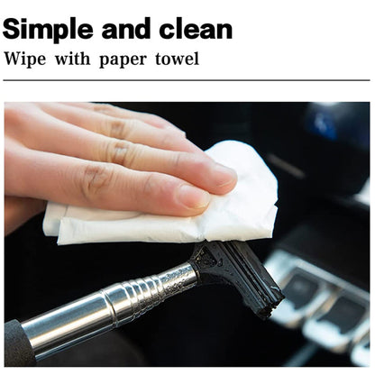 Retractable car rearview mirror wiper