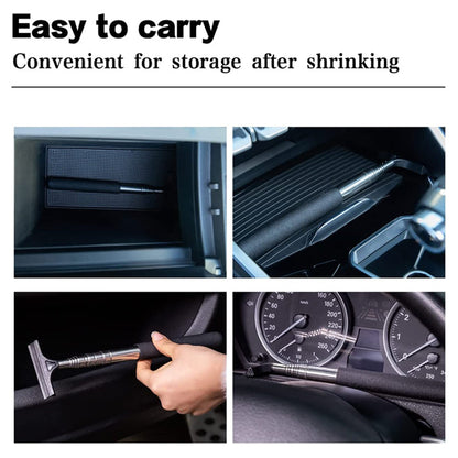 Retractable car rearview mirror wiper