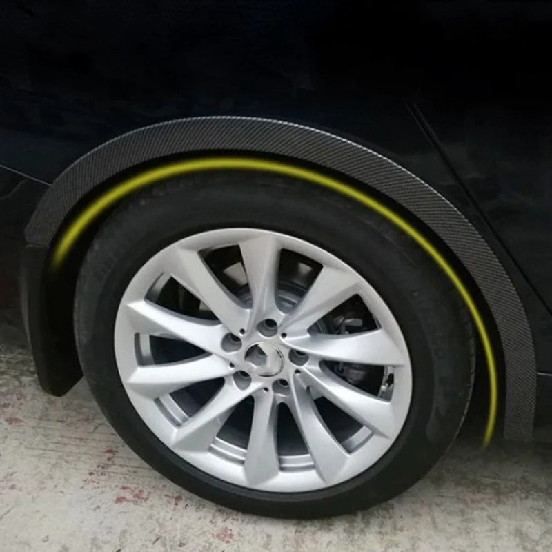 Car wheel eyebrow anti-collision strip