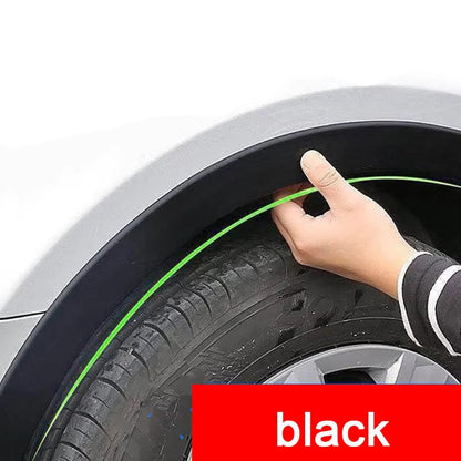 Car wheel eyebrow anti-collision strip