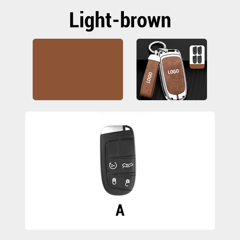 For Dodge Genuine Leather Key Cover