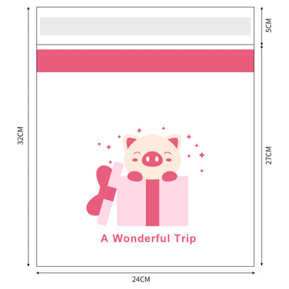 Cute Cartoon Hanging Disposable Storage Bag In The Car(50 PCS)