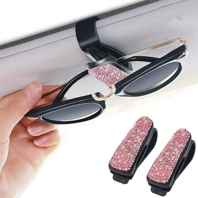 Car glasses clip with diamonds