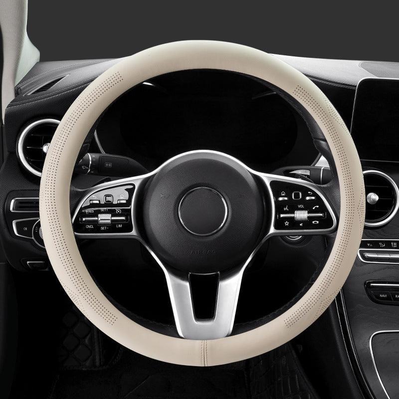 Carbon fiber ventilated steering wheel cover