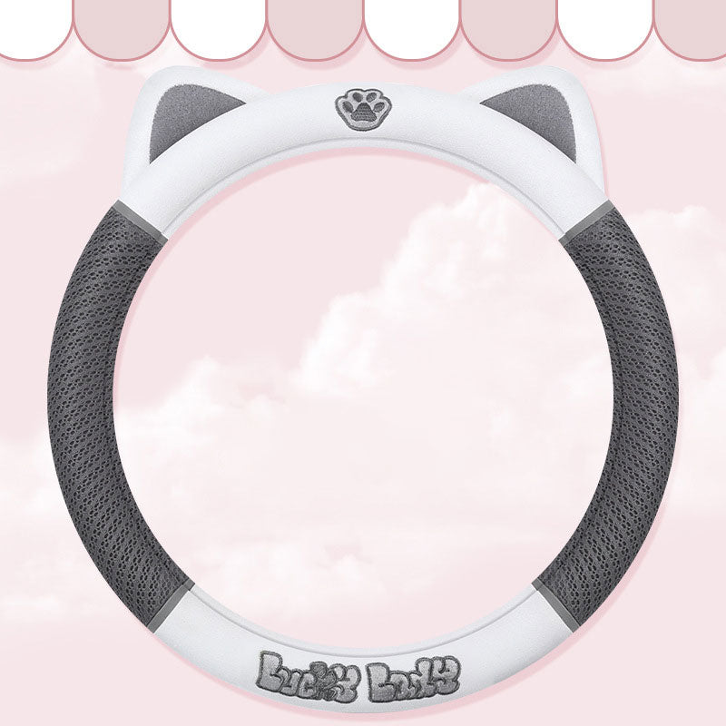 Cute Cartoon Sweet Cat Steering Wheel Cover