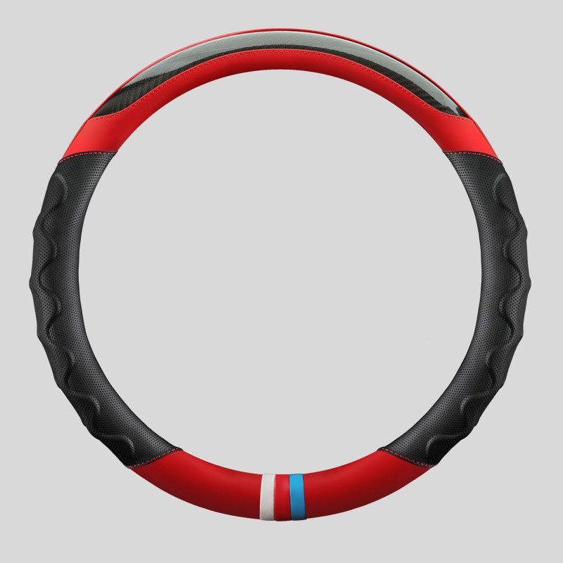 Carbon Fiber Color Block Steering Wheel Cover