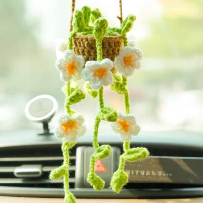 Hand-Woven Botanical Car Charms