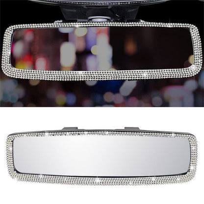 Car Mirror Accessories With Crystal Diamonds