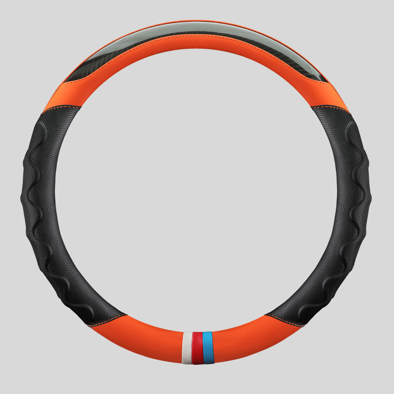 Carbon Fiber Color Block Steering Wheel Cover