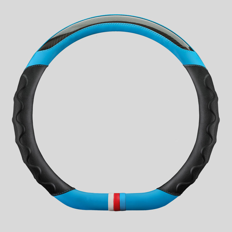 Carbon Fiber Color Block Steering Wheel Cover