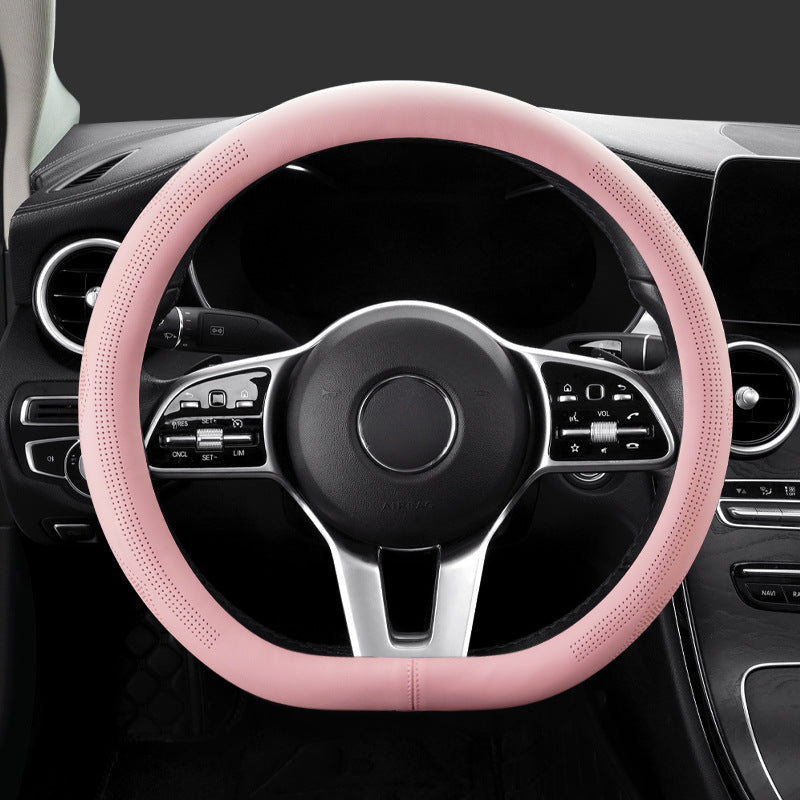 Carbon fiber ventilated steering wheel cover