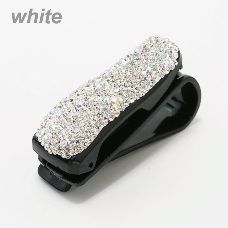 Car glasses clip with diamonds