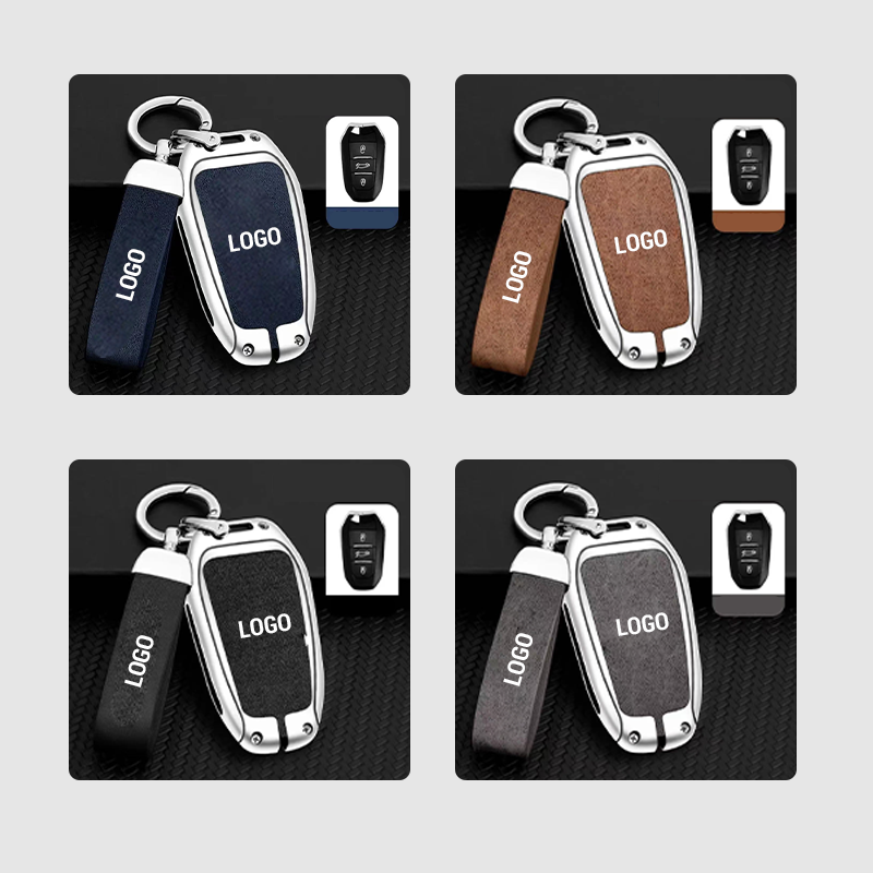 For Peugeot Genuine Leather Key Cover