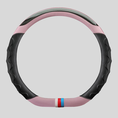 Carbon Fiber Color Block Steering Wheel Cover