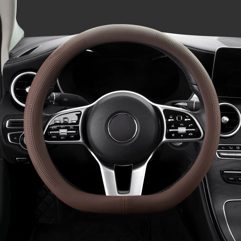 Carbon fiber ventilated steering wheel cover