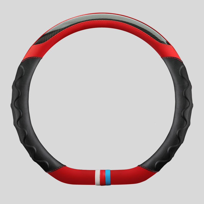 Carbon Fiber Color Block Steering Wheel Cover