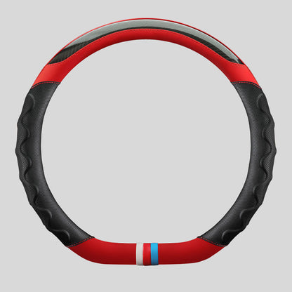 Carbon Fiber Color Block Steering Wheel Cover