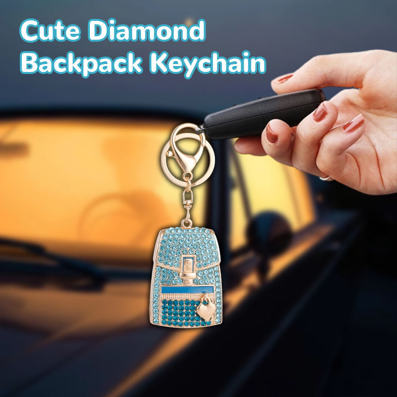 Diamond backpack keychain