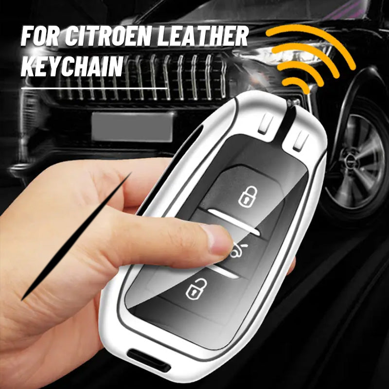 For Citroen Genuine Leather Key Cover