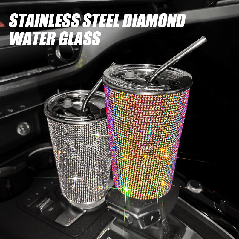 Stainless Steel Diamond Water Glass