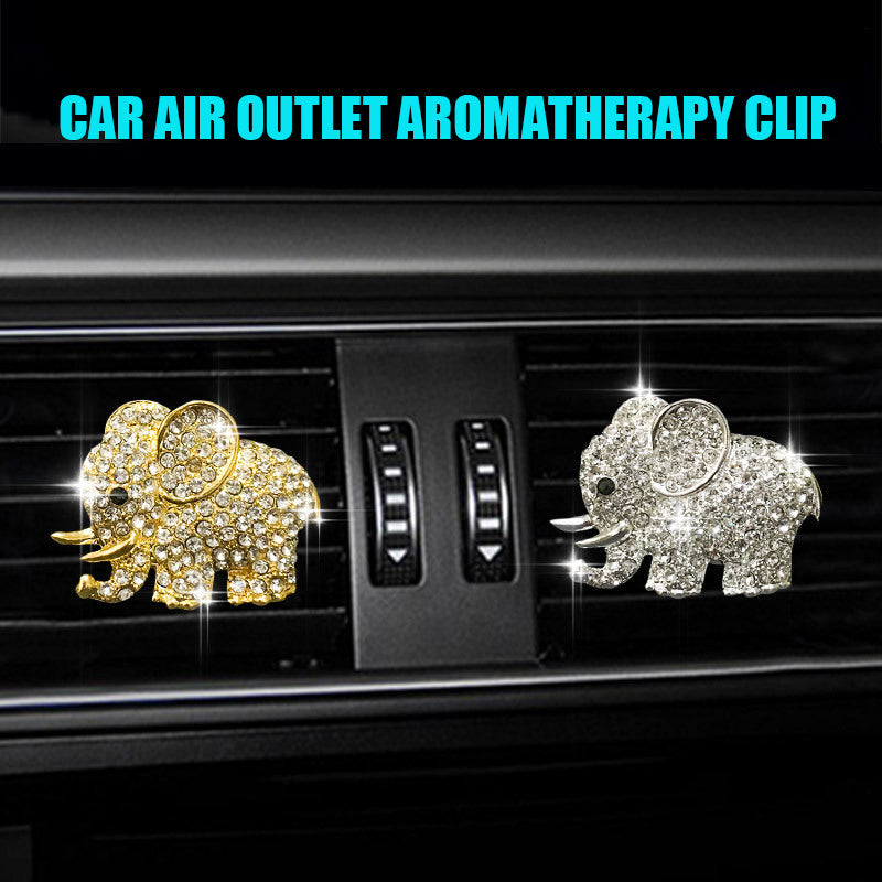 Diamond Elephant Car Air Vent Aroma Diffuser Clip
