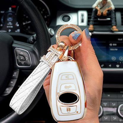 Subaru Car Key Case Rhinestones Keychain