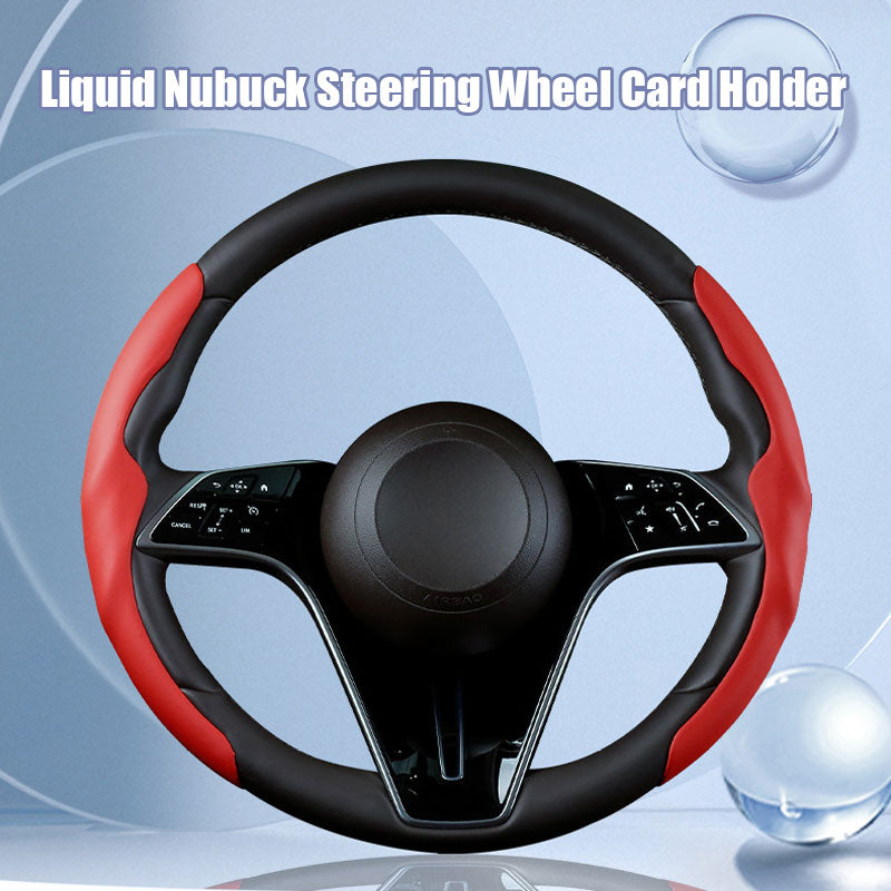 Liquid touch leather steering wheel cover