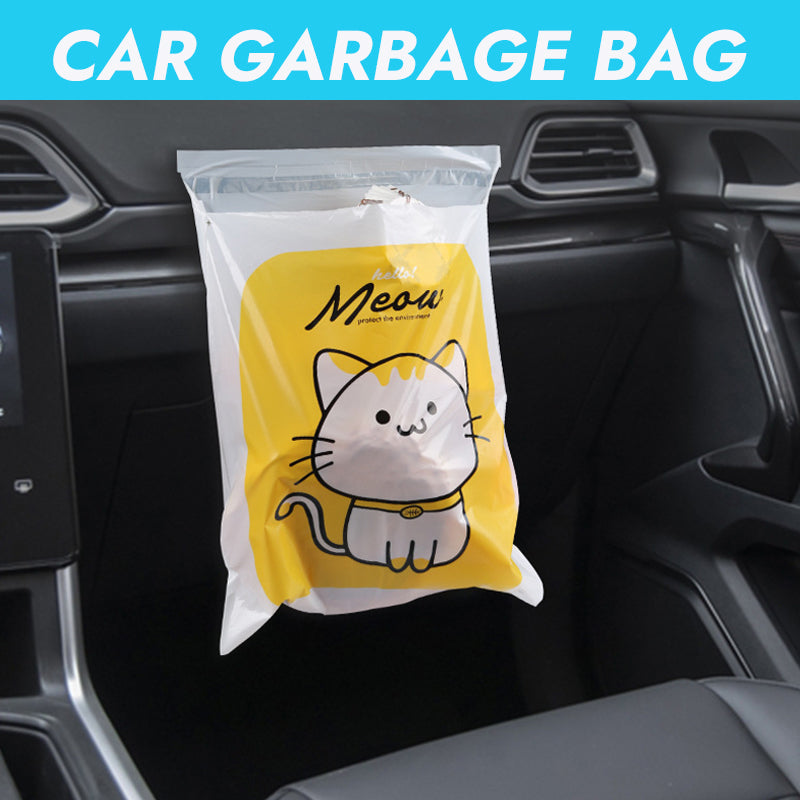 Cute Cartoon Hanging Disposable Storage Bag In The Car(50 PCS)