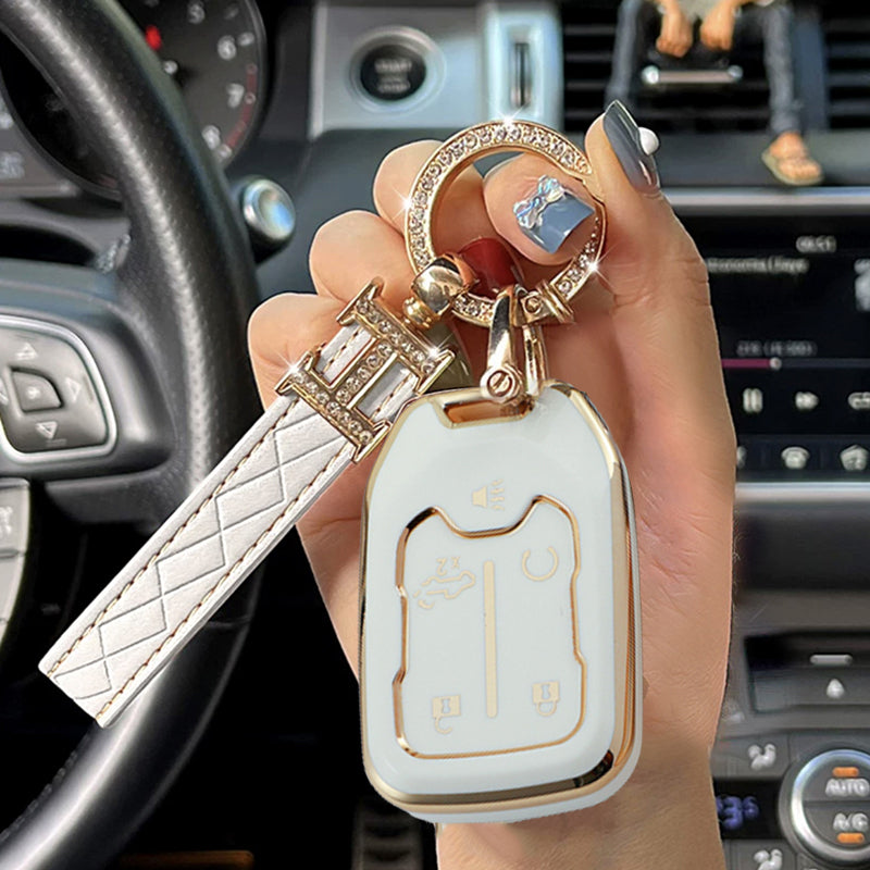 GMC Car Key Case Rhinestones Keychain