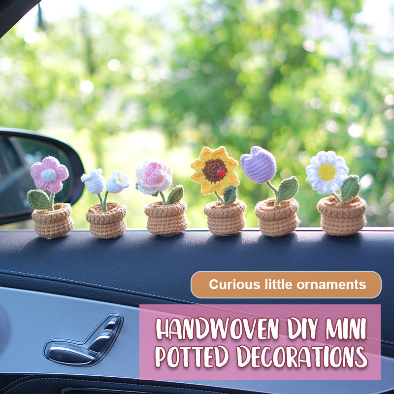 Handwoven Diy Mini Potted Decorations