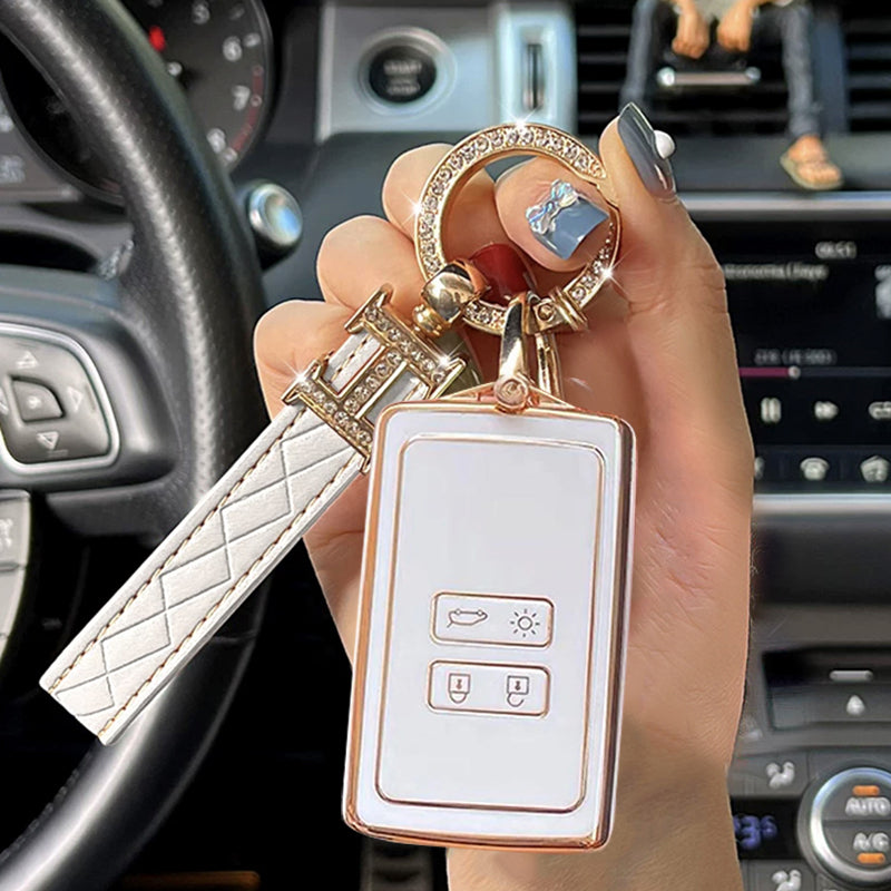 Renault Car Key Case Rhinestones Keychain