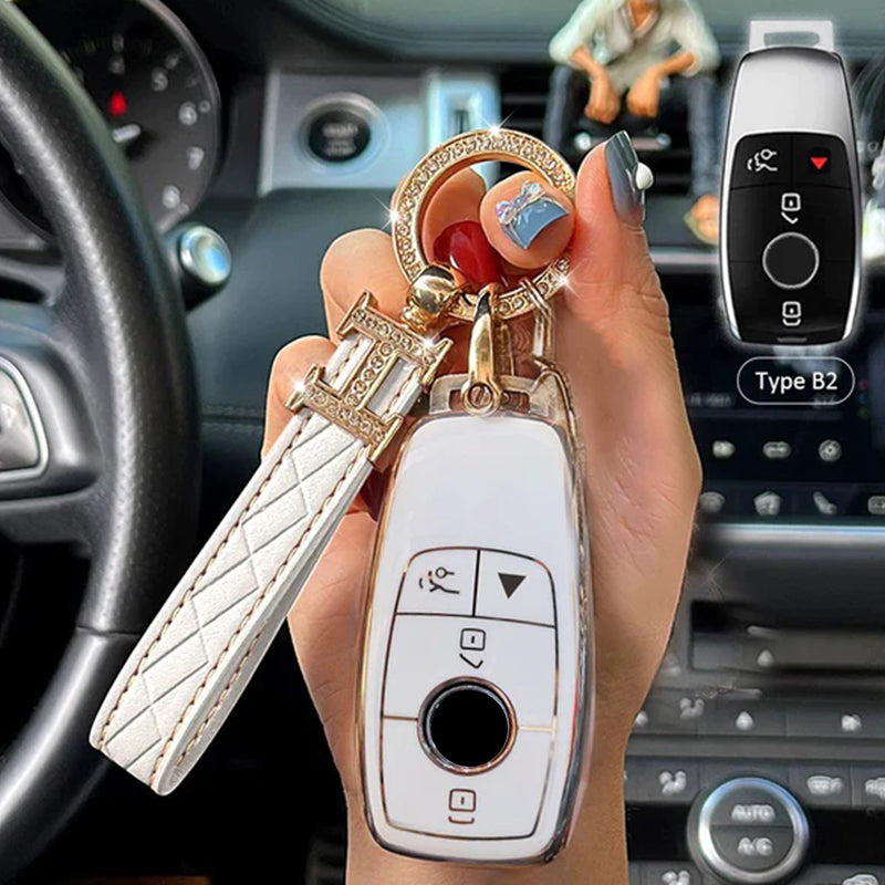 Mercedes Car Key Case Rhinestones Keychain – aeliesa