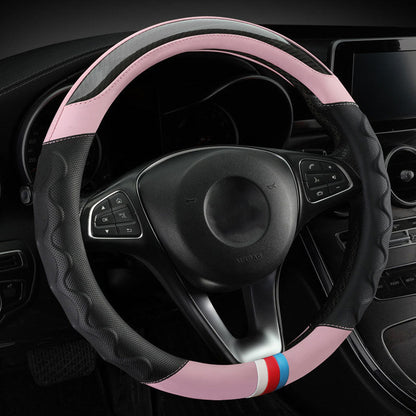 Carbon Fiber Color Block Steering Wheel Cover