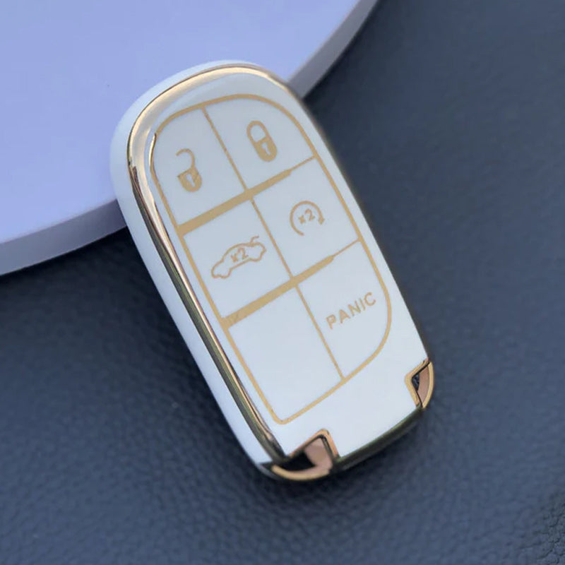 Jeep Dodge Chrysler Car Key Case Rhinestones Keychain