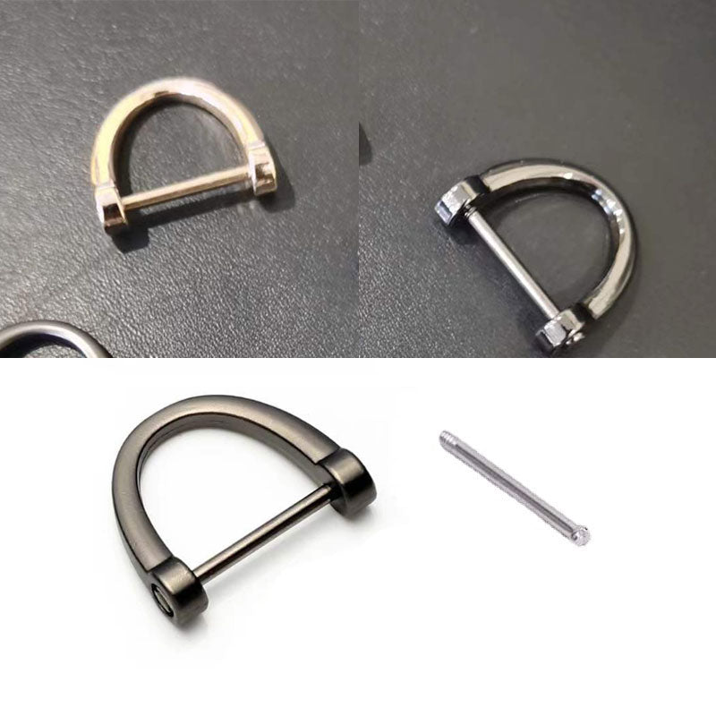 Horseshoe button key chain accessory